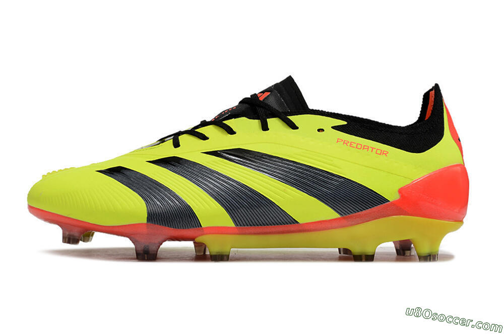 Adidas Predator Elite FG Firm Ground Soccer Cleats - Yellow/Black/Orange 2
