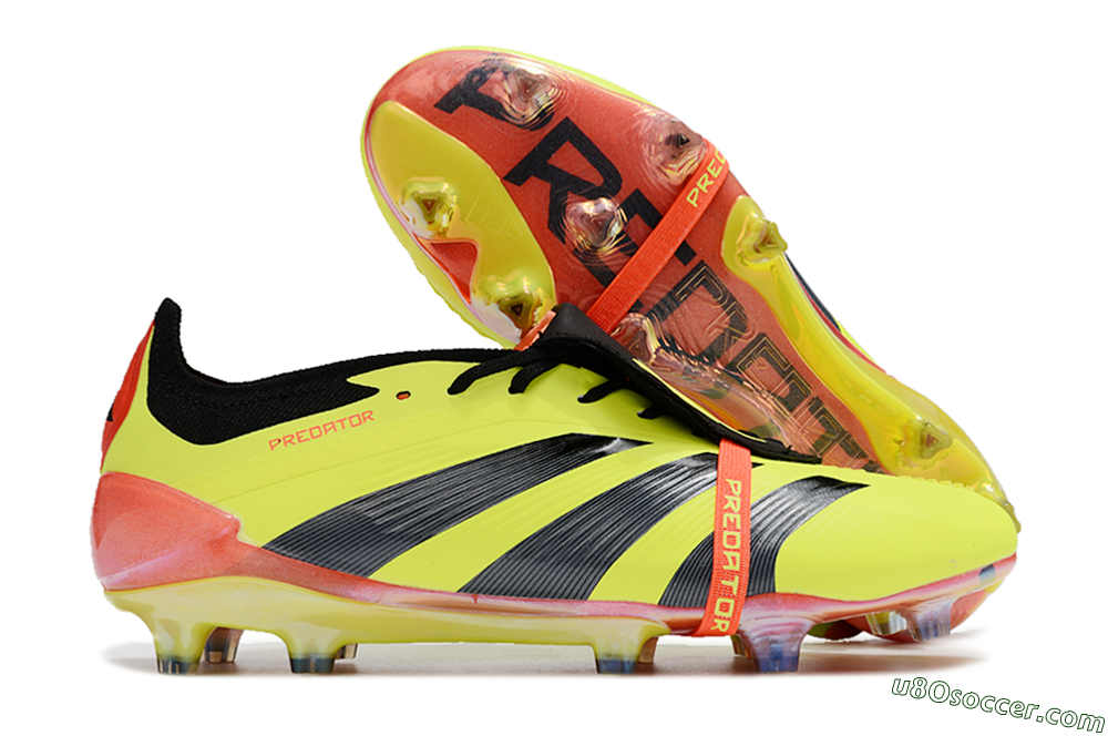 Adidas Predator Elite Foldover Tongue FG Firm Ground Soccer Cleats - Yellow/Black/Orange 1