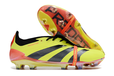 Adidas Predator Elite Foldover Tongue FG Firm Ground Soccer Cleats - Yellow/Black/Orange