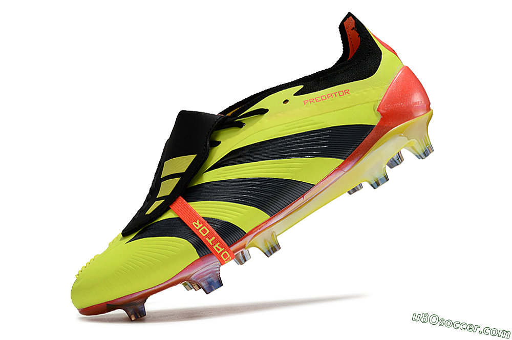 Adidas Predator Elite Foldover Tongue FG Firm Ground Soccer Cleats - Yellow/Black/Orange 4