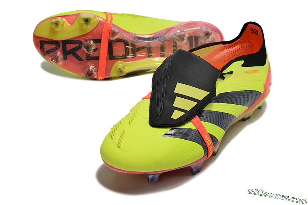 Adidas Predator Elite Foldover Tongue FG Firm Ground Soccer Cleats - Yellow/Black/Orange 3