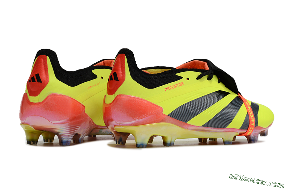 Adidas Predator Elite Foldover Tongue FG Firm Ground Soccer Cleats - Yellow/Black/Orange 5