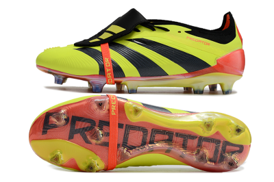 Adidas Predator Elite Foldover Tongue FG Firm Ground Soccer Cleats - Yellow/Black/Orange