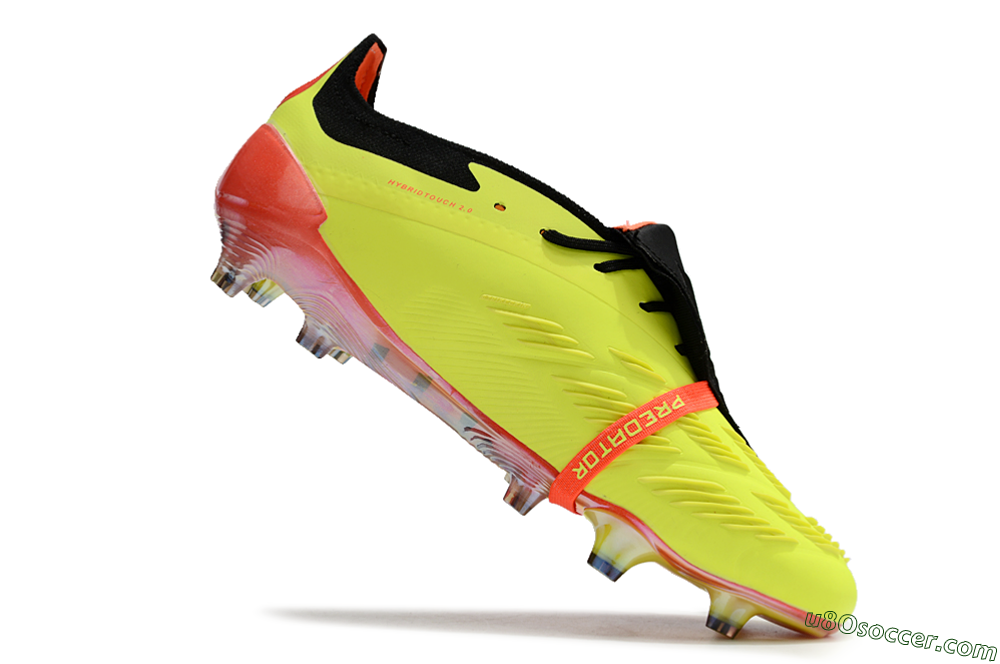 Adidas Predator Elite Foldover Tongue FG Firm Ground Soccer Cleats - Yellow/Black/Orange 6