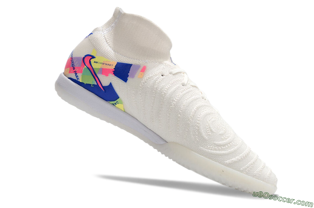 Nike Phantom Luna Elite NU IC Indoor & Futsal Soccer Shoes - White/Blue/Pink/Yellow 4