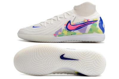 Nike Phantom Luna Elite NU IC Indoor & Futsal Soccer Shoes - White/Blue/Pink/Yellow