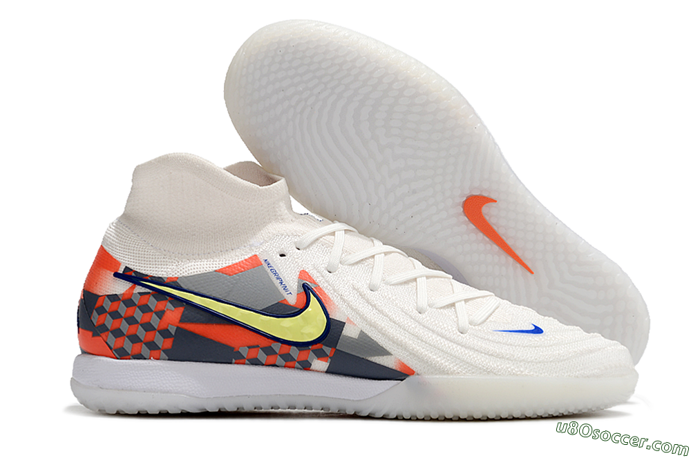 Nike Phantom Luna Elite NU IC Indoor & Futsal Soccer Shoes - White/Yellow/Blue/Orange 1
