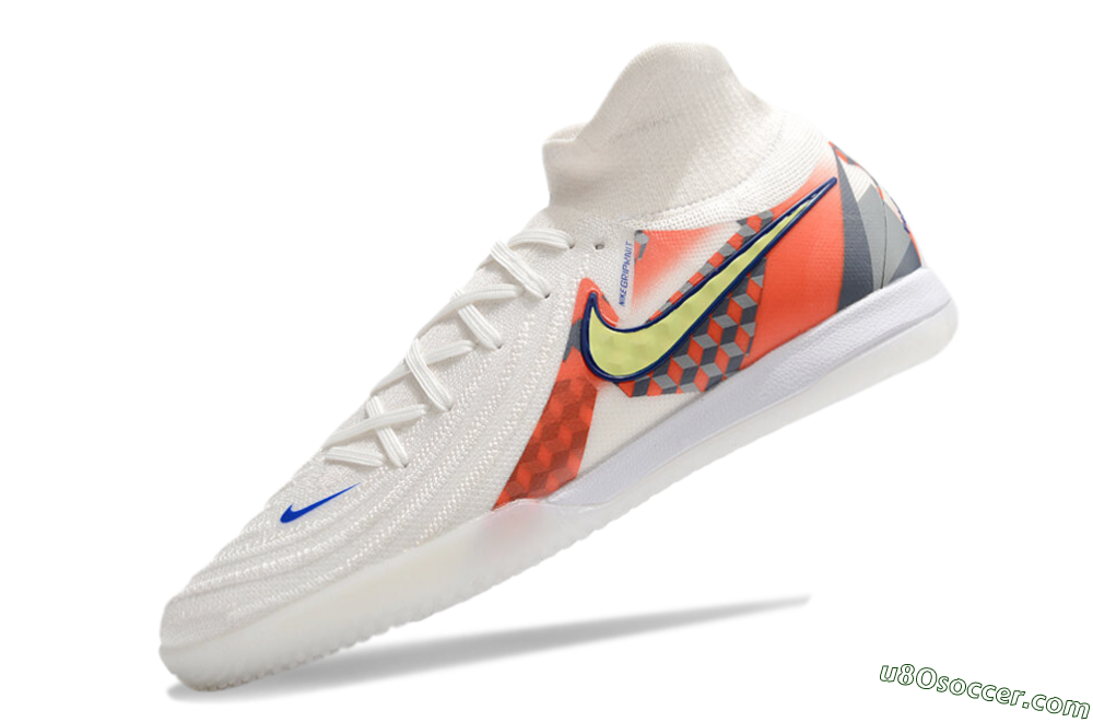 Nike Phantom Luna Elite NU IC Indoor & Futsal Soccer Shoes - White/Yellow/Blue/Orange 5