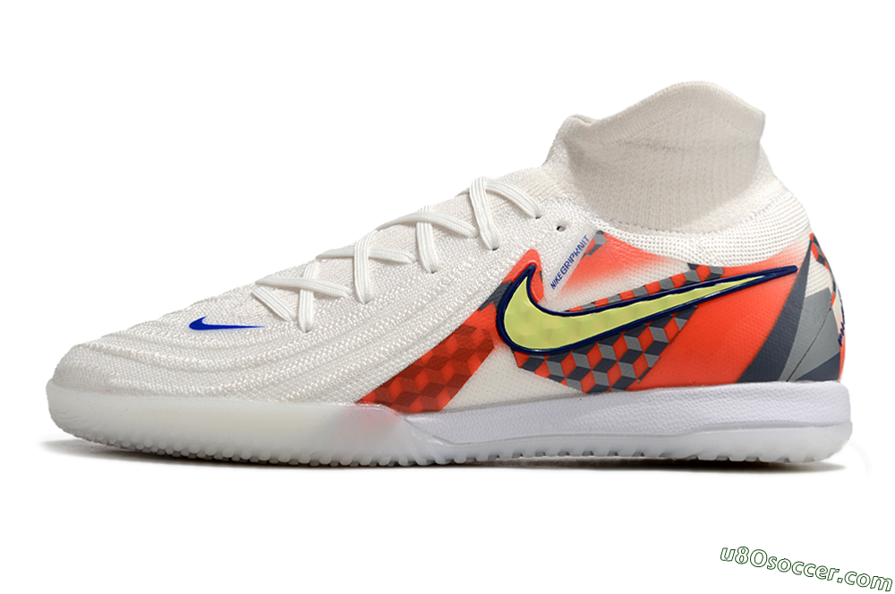 Nike Phantom Luna Elite NU IC Indoor & Futsal Soccer Shoes - White/Yellow/Blue/Orange 2