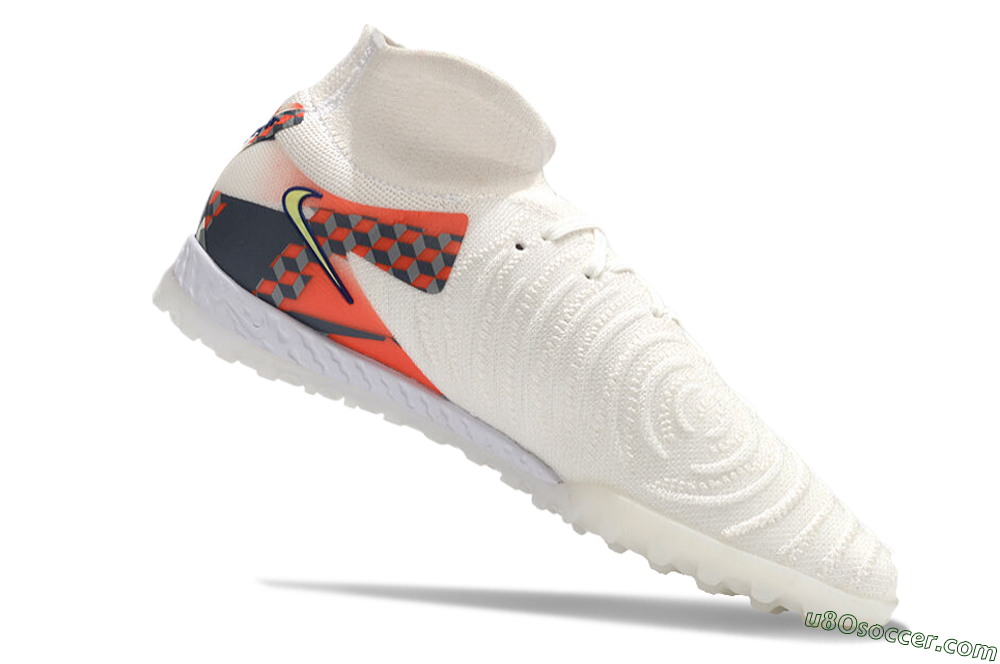 Nike Phantom Luna Elite NU TF Artificial Turf Soccer Shoes - White/Yellow/Blue/Orange 4