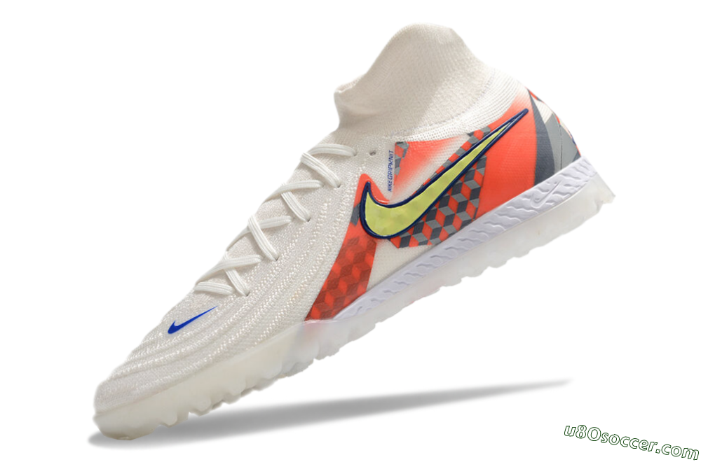 Nike Phantom Luna Elite NU TF Artificial Turf Soccer Shoes - White/Yellow/Blue/Orange 5