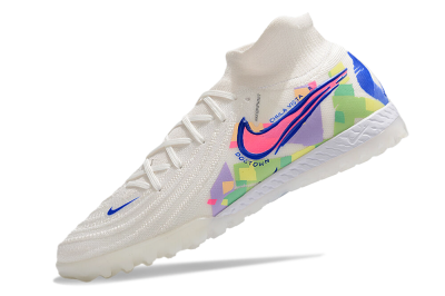 Nike Phantom Luna Elite NU TF Artificial Turf Soccer Shoes - White/Blue/Pink/Yellow