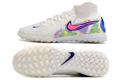 Nike Phantom Luna Elite NU TF Artificial Turf Soccer Shoes - White/Blue/Pink/Yellow