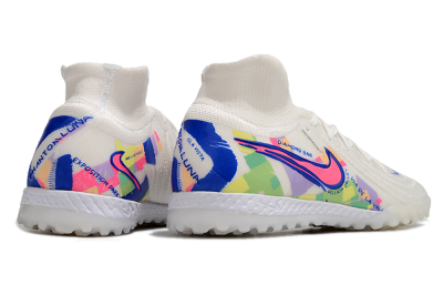 Nike Phantom Luna Elite NU TF Artificial Turf Soccer Shoes - White/Blue/Pink/Yellow