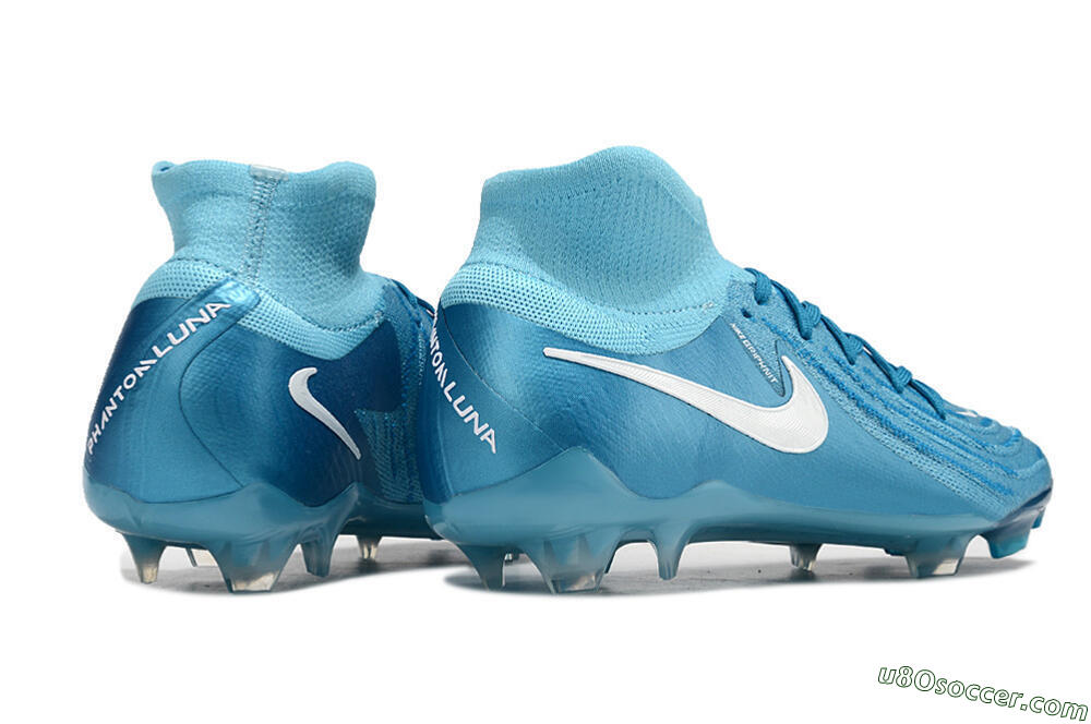 Nike Phantom Luna Elite NU FG Firm Ground Soccer Cleats - Light Blue/White 6