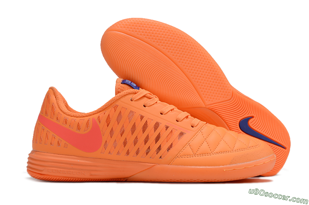 Nike Lunar Gato 2 IC Indoor & Futsal Soccer Shoes - Orange/Black/Red 1