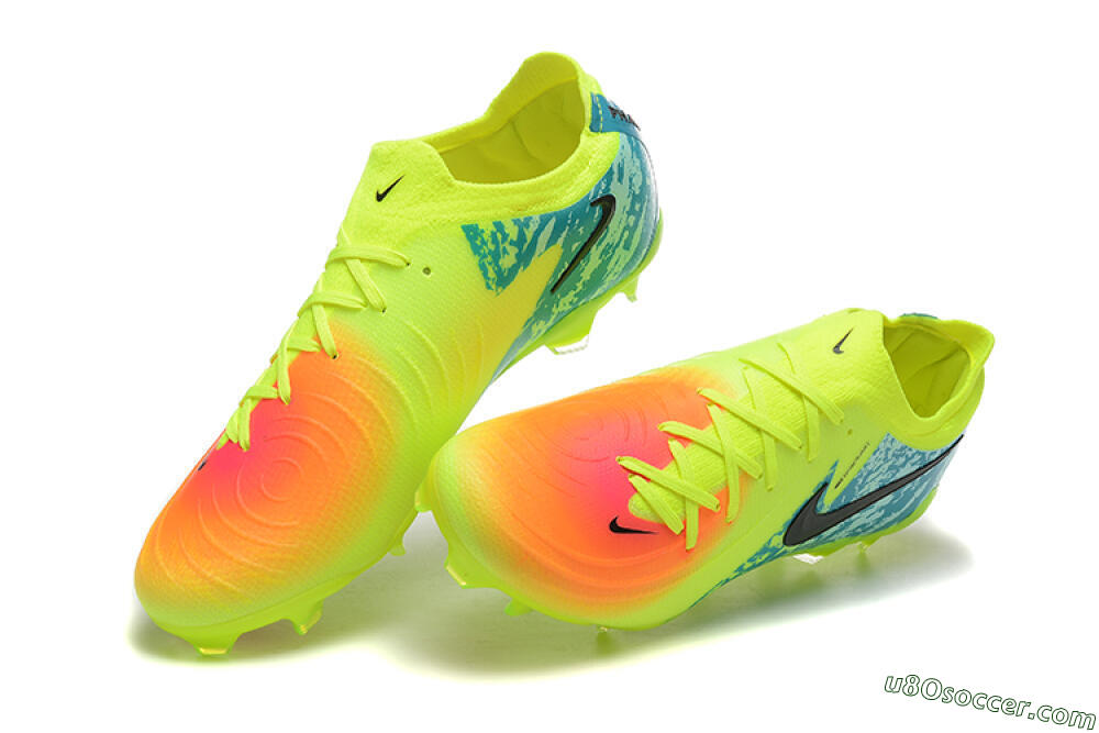 Nike Phantom Luna Elite NU FG Firm Ground Soccer Cleats - Yellow/Blue/Orange/Black 6