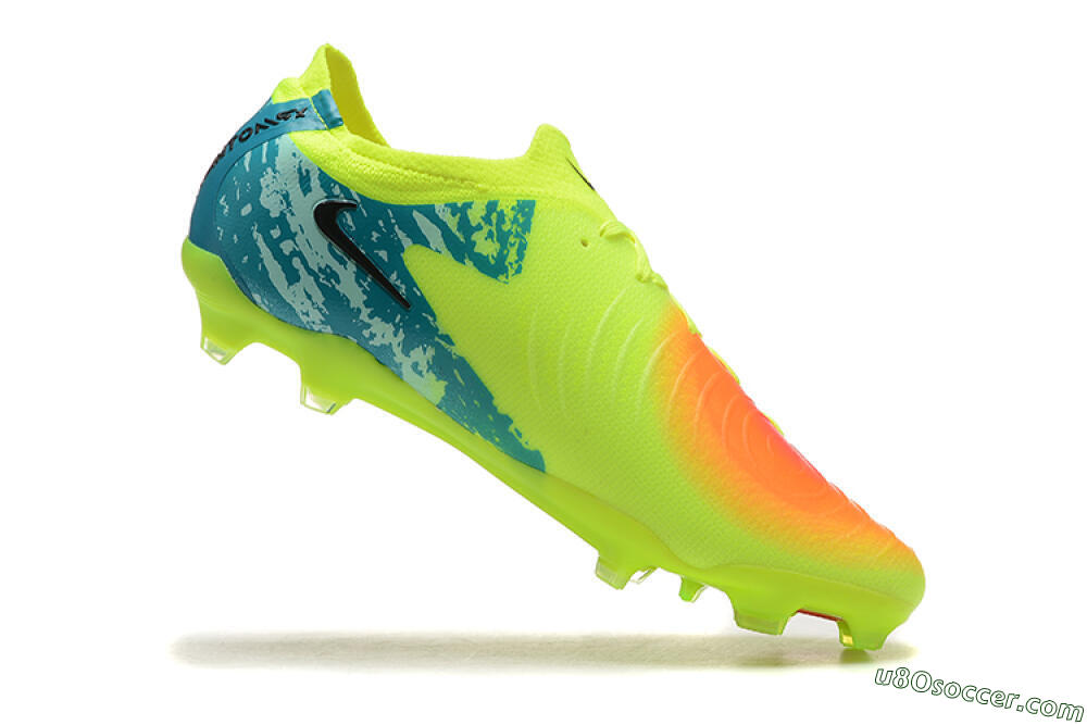 Nike Phantom Luna Elite NU FG Firm Ground Soccer Cleats - Yellow/Blue/Orange/Black 7