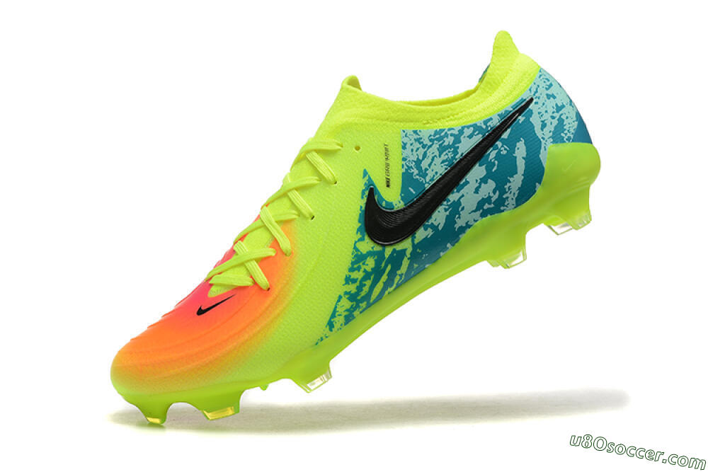Nike Phantom Luna Elite NU FG Firm Ground Soccer Cleats - Yellow/Blue/Orange/Black 8