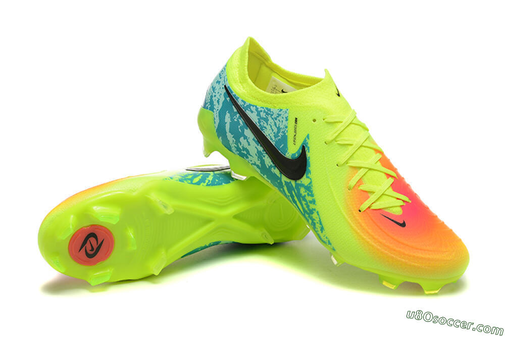 Nike Phantom Luna Elite NU FG Firm Ground Soccer Cleats - Yellow/Blue/Orange/Black 4