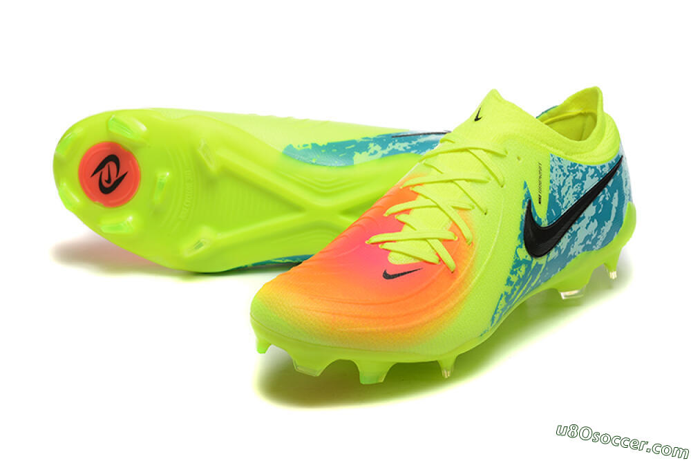 Nike Phantom Luna Elite NU FG Firm Ground Soccer Cleats - Yellow/Blue/Orange/Black 3