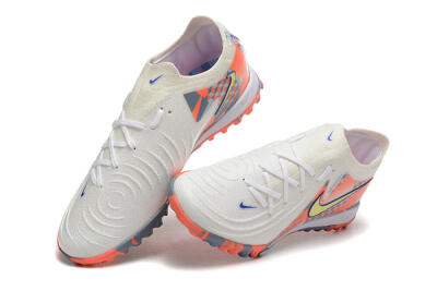 Nike Phantom GX 2 Elite TF Artificial Turf Soccer Shoes - White/Blue/Yellow/Orange