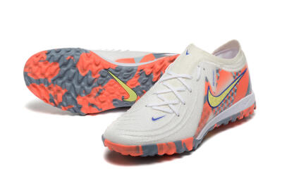 Nike Phantom GX 2 Elite TF Artificial Turf Soccer Shoes - White/Blue/Yellow/Orange