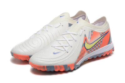 Nike Phantom GX 2 Elite TF Artificial Turf Soccer Shoes - White/Blue/Yellow/Orange