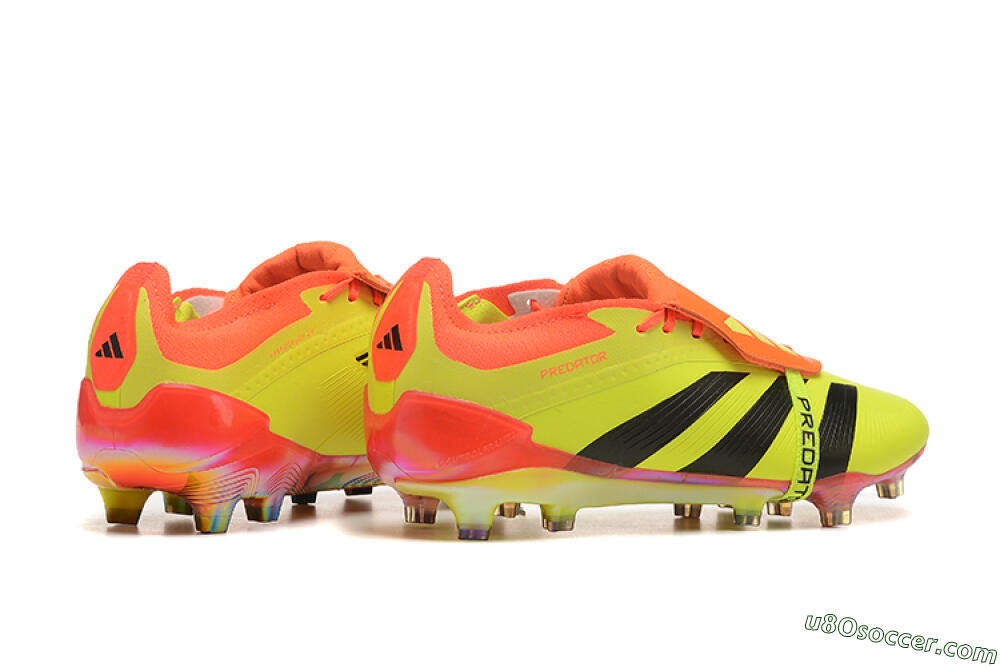 Adidas Predator Elite Foldover Tongue FG Firm Ground Soccer Cleats - Yellow/Black/Orange 5