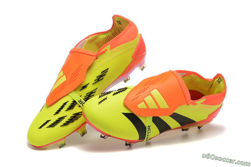 Adidas Predator Elite Foldover Tongue FG Firm Ground Soccer Cleats - Yellow/Black/Orange 6