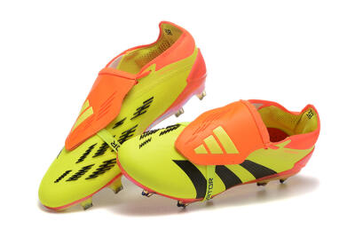 Adidas Predator Elite Foldover Tongue FG Firm Ground Soccer Cleats - Yellow/Black/Orange