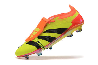 Adidas Predator Elite Foldover Tongue FG Firm Ground Soccer Cleats - Yellow/Black/Orange