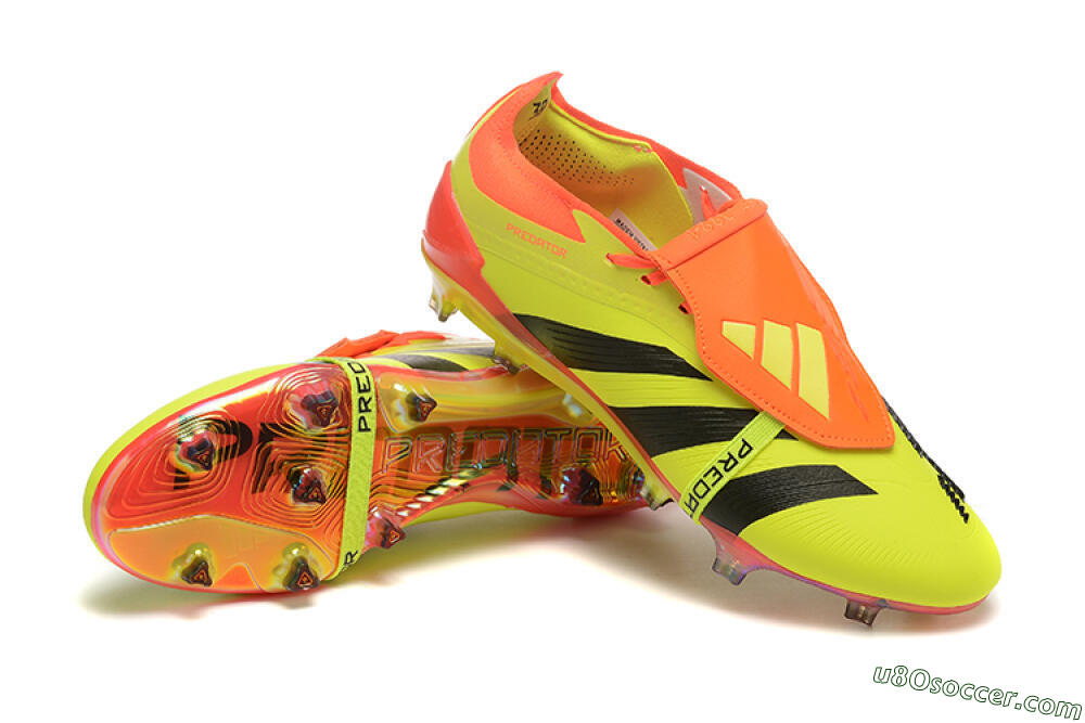 Adidas Predator Elite Foldover Tongue FG Firm Ground Soccer Cleats - Yellow/Black/Orange 4