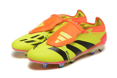 Adidas Predator Elite Foldover Tongue FG Firm Ground Soccer Cleats - Yellow/Black/Orange