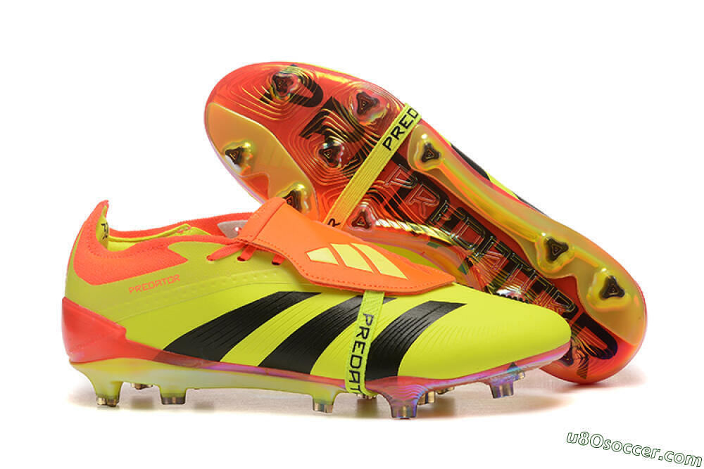 Adidas Predator Elite Foldover Tongue FG Firm Ground Soccer Cleats - Yellow/Black/Orange 1
