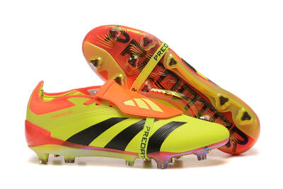 Adidas Predator Elite Foldover Tongue FG Firm Ground Soccer Cleats - Yellow/Black/Orange