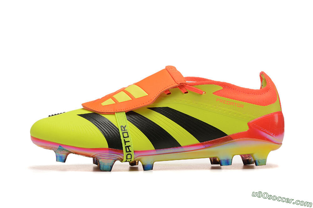 Adidas Predator Elite Foldover Tongue FG Firm Ground Soccer Cleats - Yellow/Black/Orange 2
