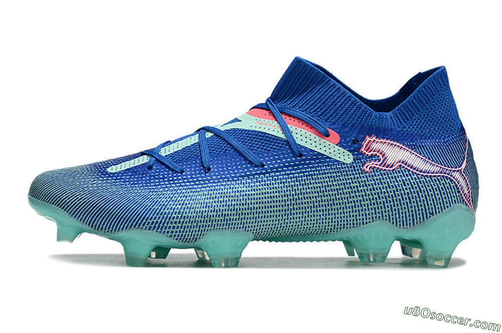 Puma Future Ultimate FG Firm Ground Soccer Cleats - Jade/Blue/Red 2