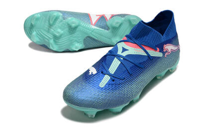 Puma Future Ultimate FG Firm Ground Soccer Cleats - Jade/Blue/Red