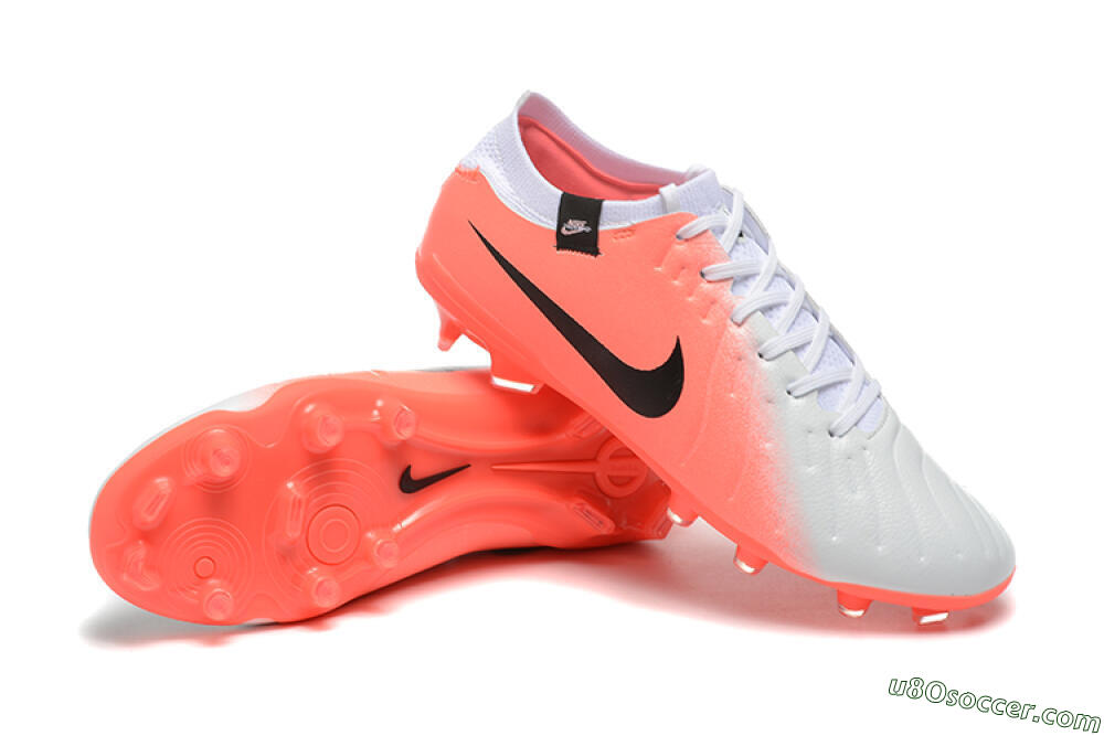 Nike Tiempo Legend 10 Elite FG Firm Ground Soccer Cleats - White/Pink/Black 4