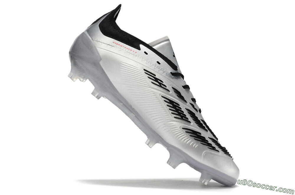 Adidas Predator Accuracy Elite FG Firm Ground Soccer Cleats - Silver/Black 4