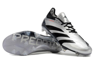 Adidas Predator Accuracy Elite FG Firm Ground Soccer Cleats - Silver/Black
