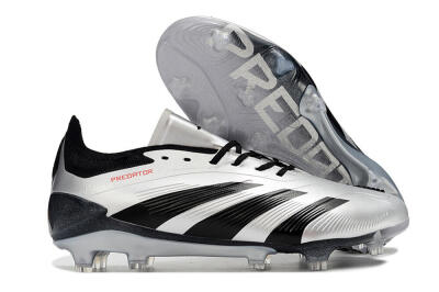 Adidas Predator Accuracy Elite FG Firm Ground Soccer Cleats - Silver/Black