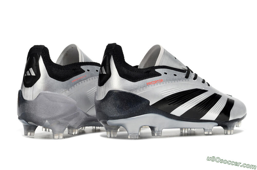 Adidas Predator Accuracy Elite FG Firm Ground Soccer Cleats - Silver/Black 6
