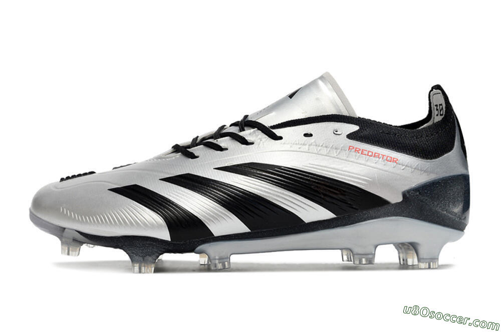Adidas Predator Accuracy Elite FG Firm Ground Soccer Cleats - Silver/Black 2