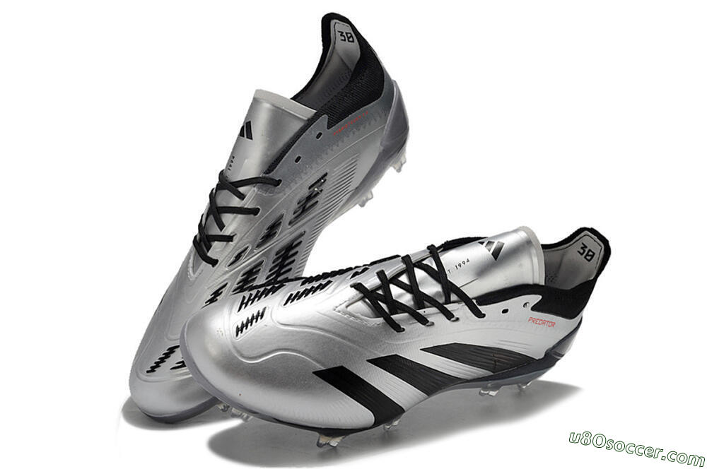 Adidas Predator Accuracy Elite FG Firm Ground Soccer Cleats - Silver/Black 3
