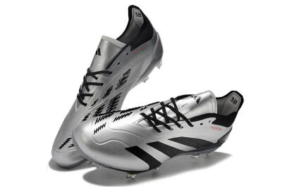 Adidas Predator Accuracy Elite FG Firm Ground Soccer Cleats - Silver/Black