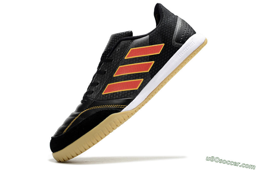 Adidas Top Sala FG Indoor & Futsal Soccer Shoes - Black/Orange/Brown 5
