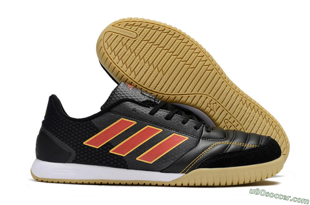 Adidas Top Sala FG Indoor & Futsal Soccer Shoes - Black/Orange/Brown 1