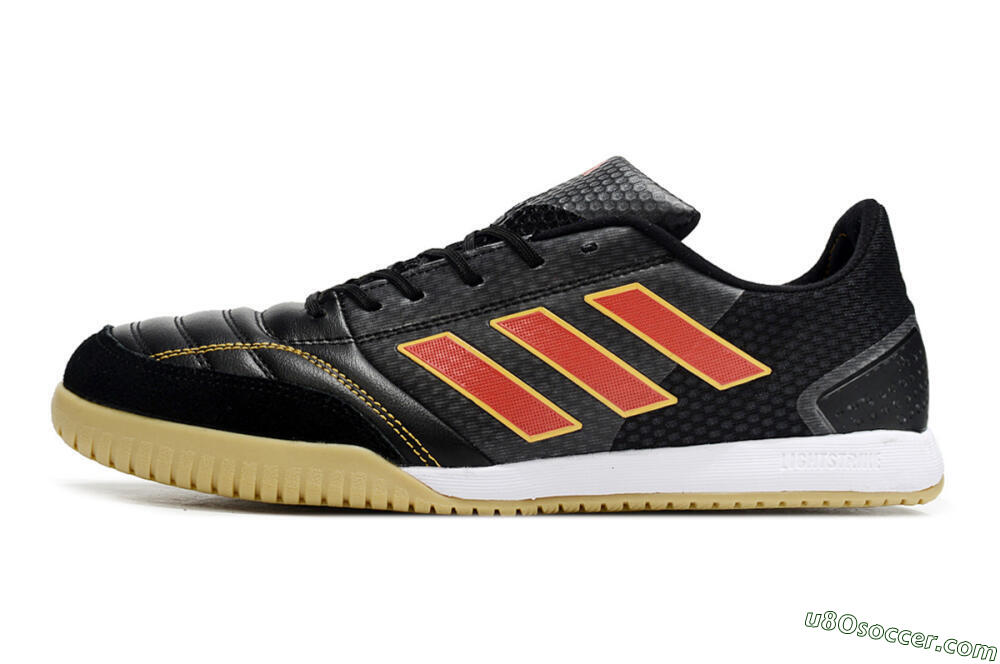 Adidas Top Sala FG Indoor & Futsal Soccer Shoes - Black/Orange/Brown 2